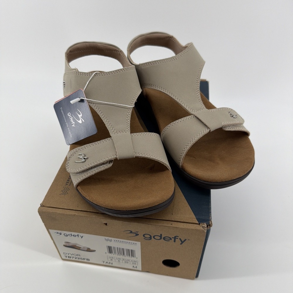 Gdefy Dyvor Tan Women's Orthopedic Comfort Sandals TB7225FB Size 8